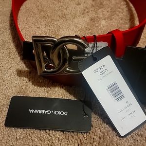 Men size 38 Dolce & Gabbana red belt
